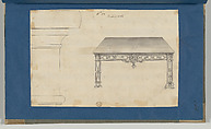 Sideboard Table, from Chippendale Drawings, Vol. II, Thomas Chippendale (British, baptised Otley, West Yorkshire 1718–1779 London), Black ink, gray wash