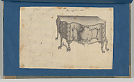 French Commode Table, from Chippendale Drawings, Vol. II, Thomas Chippendale (British, baptised Otley, West Yorkshire 1718–1779 London), Black ink, gray wash