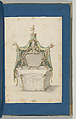 Toilet Table, from Chippendale Drawings, Vol. II, Thomas Chippendale (British, baptised Otley, West Yorkshire 1718–1779 London), Black ink, gray, green and brown washes