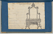 Dressing Chest and Bookcase, from Chippendale Drawings, Vol. II, Thomas Chippendale  British, Black ink, gray wash