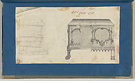 Gothic Clothes Chest, from Chippendale Drawings, Vol. II, Thomas Chippendale (British, baptised Otley, West Yorkshire 1718–1779 London), Black ink, gray wash