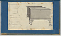 Clothes Chest, from Chippendale Drawings, Vol. II, Thomas Chippendale (British, baptised Otley, West Yorkshire 1718–1779 London), Black ink, gray wash