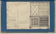 Chest of Drawers, from Chippendale Drawings, Vol. II, Thomas Chippendale (British, baptised Otley, West Yorkshire 1718–1779 London), Black ink, gray wash
