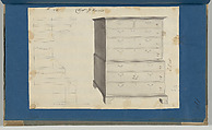 Chest of Drawers, from Chippendale Drawings, Vol. II, Thomas Chippendale (British, baptised Otley, West Yorkshire 1718–1779 London), Black ink, gray wash