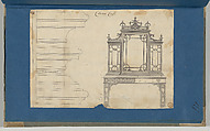 China Case, from Chippendale Drawings, Vol. II, Thomas Chippendale (British, baptised Otley, West Yorkshire 1718–1779 London), Black ink, gray wash