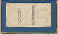 Moldings and Fretwork for China Case, from Chippendale Drawings, Vol. II, Thomas Chippendale (British, baptised Otley, West Yorkshire 1718–1779 London), Black ink, gray wash