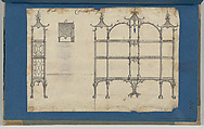 China Shelf, from Chippendale Drawings, Vol. II, Thomas Chippendale (British, baptised Otley, West Yorkshire 1718–1779 London), Black ink, gray wash