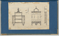 Hanging Shelves, from Chippendale Drawings, Vol. II, Thomas Chippendale (British, baptised Otley, West Yorkshire 1718–1779 London), Black ink, gray wash