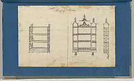 Hanging Shelves, from Chippendale Drawings, Vol. II, Thomas Chippendale (British, baptised Otley, West Yorkshire 1718–1779 London), Black ink, gray wash