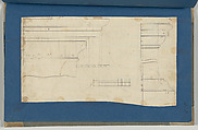 Moldings for Gothic Library Bookcase, from Chippendale Drawings, Vol. II, Thomas Chippendale (British, baptised Otley, West Yorkshire 1718–1779 London), Black ink
