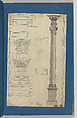 The General Proportions of the Composite Order, in Chippendale Drawings, Vol. I, Thomas Chippendale (British, baptised Otley, West Yorkshire 1718–1779 London), Black ink and gray wash
