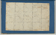 The Bases of the Columns, in Chippendale Drawings, Vol. I, Thomas Chippendale (British, baptised Otley, West Yorkshire 1718–1779 London), Black and brown ink