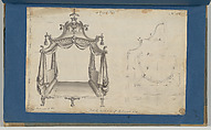 Couch Bed, in Chippendale Drawings, Vol. I, Thomas Chippendale (British, baptised Otley, West Yorkshire 1718–1779 London), Black ink, gray wash