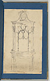 Design for a Chimneypiece with the a Monogram formed of the Initials 'TC', in Chippendale Drawings, Vol. I, Thomas Chippendale (British, baptised Otley, West Yorkshire 1718–1779 London), Black ink, gray ink, gray wash and graphite