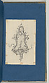Mirror with Sconces, in Chippendale Drawings, Vol. I, Thomas Chippendale (British, baptised Otley, West Yorkshire 1718–1779 London), Black ink, gray wash, graphite