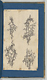 Girandoles, in Chippendale Drawings, Vol. I, Thomas Chippendale (British, baptised Otley, West Yorkshire 1718–1779 London), Black ink, gray wash