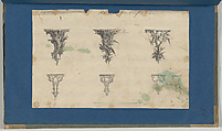 Brackets for Bustos, in Chippendale Drawings, Vol. I, Thomas Chippendale (British, baptised Otley, West Yorkshire 1718–1779 London), Black ink, gray wash