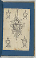 Clock Cases, in Chippendale Drawings, Vol. I, Thomas Chippendale (British, baptised Otley, West Yorkshire 1718–1779 London), Black ink, gray wash