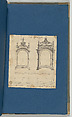 Table Clock Cases, in Chippendale Drawings, Vol. I, Thomas Chippendale (British, baptised Otley, West Yorkshire 1718–1779 London), Black ink, gray wash