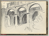 Normandy Sketchbook, Eugène Delacroix (French, Charenton-Saint-Maurice 1798–1863 Paris), Graphite and watercolor, period binding