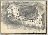 Normandy Sketchbook, Eugène Delacroix (French, Charenton-Saint-Maurice 1798–1863 Paris), Graphite and watercolor, period binding