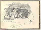 Normandy Sketchbook, Eugène Delacroix (French, Charenton-Saint-Maurice 1798–1863 Paris), Graphite and watercolor, period binding
