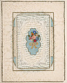Valentine with lace paper and faux pearls, Attributed to Esther Howland (American, Worcester, Massachusetts 1828–1904 Quincy, Massachusetts), Cameo-embossed lace paper, chromolithographed die-cuts, faux pearls, blue satin, white satin ribbon, gold paper stars, graphite, ink, watercolor