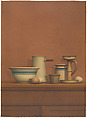 Still Life with Eggs, Candlestick and Bowl from America: The Third Century, William Bailey American, Collotype