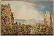 A View of Rome from the Palatine, Carl Ludwig Frommel German, Watercolor, graphite, gum arabic