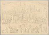 Preparatory Drawing for a Print Series on the History of Germany (Die Geschichte des deutschen Volkes in fünfzehn Bildern), Carl Heinrich Hermann  German, Pen and black ink