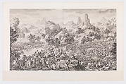 The Lifting of the Siege of the Black River Camp, Jacques Philippe Le Bas  French, Etching and engraving