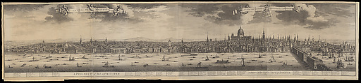 A Prospect of Westminster & A Prospect of the City of London, Johannes Kip (Dutch, Amsterdam before 1653–1721? London), Two engravings, printed from two plates