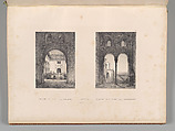 Mosquée de Cordoue and La Giralda et l'Alcazar de Séville, Joseph-Philibert Girault de Prangey (French, 1804–1892), Color lithographs