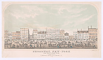 Broadway, New-York from Canal to Grand Street, West Side, Julius Bien  American, Lithograph with tint stones and hand-coloring