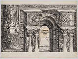 The Arch in the Entryway of the Right Portal (Die Porten des Adels); and the Outer Right Column of the Central Portal, from the Arch of Honor, proof, dated 1515, printed 1517-18, Albrecht Dürer (German, Nuremberg 1471–1528 Nuremberg), Woodcut and letterpress