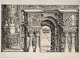 The Arch in the Entryway of the Right Portal (Die Porten des Adels); and the Outer Right Column of the Central Portal, from the Arch of Honor, proof, dated 1515, printed 1517-18, Albrecht Dürer (German, Nuremberg 1471–1528 Nuremberg), Woodcut and letterpress
