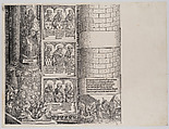 Maximilian as Architect; with a Statue of St. Leopold; and Busts of Maximilian's Ancestors and Relatives, from the Arch of Honor, proof, dated 1515, printed 1517-18, Albrecht Dürer (German, Nuremberg 1471–1528 Nuremberg), Woodcut and letterpress