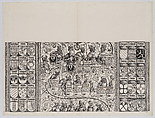 The Middle Portion of the Genealogy of Maximilian, from the Arch of Honor, proof, dated 1515, printed 1517-18, Hans Springinklee (German, ca. 1495–after 1522), Woodcut and letterpress