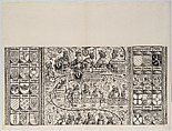 The Middle Portion of the Genealogy of Maximilian, from the Arch of Honor, proof, dated 1515, printed 1517-18, Hans Springinklee (German, ca. 1495–after 1522), Woodcut and letterpress