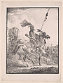 Kurd in military armor on horseback, from "Collection de dessins litographiques par Alexandre Orlowski", Aleksandr Orlovsky  Russian, Lithograph