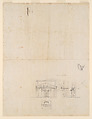 Section of Residence and Modified Base, Little House, Wayzata, Minnesota. Verso- Elevation, plan, and two sections through a fireplace, Frank Lloyd Wright (American, Richland Center, Wisconsin 1867–1959 Phoenix, Arizona), Graphite