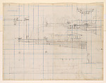 Perspective, elevation, and partial plan of garden wall; Verso-Elevation and Plan of Lake House, Wayzata, Minnesota, Frank Lloyd Wright (American, Richland Center, Wisconsin 1867–1959 Phoenix, Arizona), Graphite