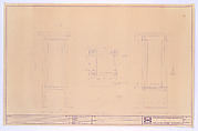 Print of Plant Stand, Little House, Wayzata, MN, Frank Lloyd Wright  American, Blueprint