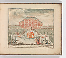 " ’t Konings Huis van de Tuin-zyde, met de Fontein van Venus", in: Tooneel Der Voornaamste Nederlands Huizen, En Lust Hoven, Naar T Leven Afgebeeld, Carel Allard Dutch, Color engraving (à la poupée)