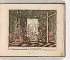 'Het Groene Koningins Kabinet', in: Tooneel Der Voornaamste Nederlands Huizen, En Lust Hoven, Naar T Leven Afgebeeld, Carel Allard  Dutch, Color engraving (à la poupée)