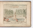 'De Zes-weg by Phaunus na 't Beeld van Ceres te zien', in: Tooneel Der Voornaamste Nederlands Huizen, En Lust Hoven, Naar T Leven Afgebeeld, Carel Allard  Dutch, Color engraving (à la poupée)