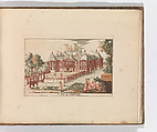 't Huis te Honslaarsdyk', in: Tooneel Der Voornaamste Nederlands Huizen, En Lust Hoven, Naar T Leven Afgebeeld, Carel Allard  Dutch, Color engraving (à la poupée)