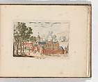 ' 't Huis ter Nood', in: Tooneel Der Voornaamste Nederlands Huizen, En Lust Hoven, Naar T Leven Afgebeeld, Carel Allard  Dutch, Color engraving (à la poupée)