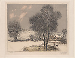 Snow, Jean-François Raffaëlli  French, Soft-ground etching, drypoint, and color aquatint; fifth state of five