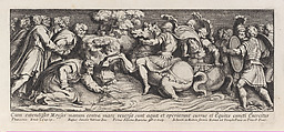 Plate 2: Cain and Abel from Genesis Chapter 4, after a lost fresco in the basamento of Bay 2 of the Vatican Loggia, Pietro Santi Bartoli (Italian, Perugia 1615–1700 Rome), Etching